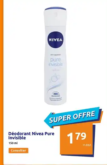 Action Deodorant Nivea Pure invisible offre