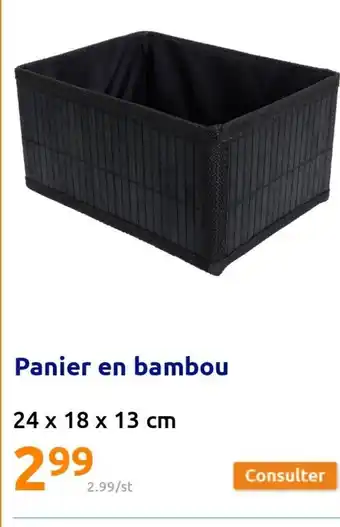 Action Panier En Bambou offre