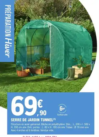 E.Leclerc Jardi Serre de Jardin Tunnel offre