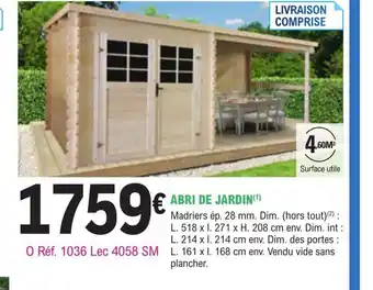 E.Leclerc Jardi Abri de Jardin offre