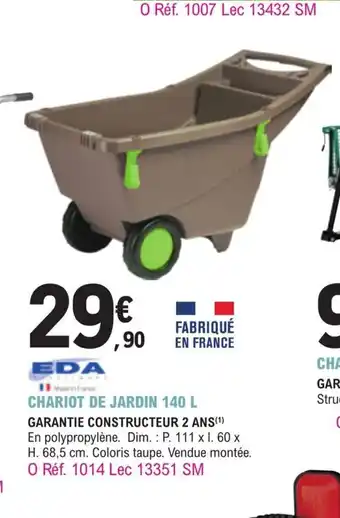 E.Leclerc Jardi Chariot de Jardin 140L offre
