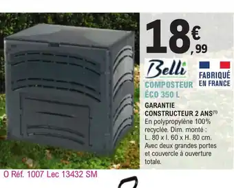 E.Leclerc Jardi Composteur Eco 350L offre