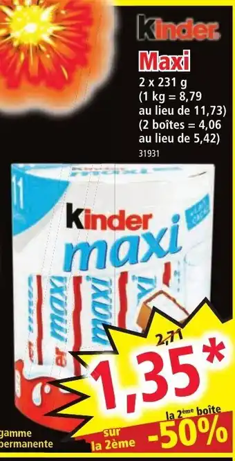 Norma Kinder Maxi offre