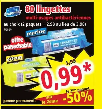 Norma 80 Lingettes offre