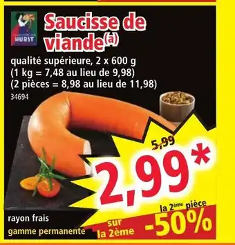 Norma Saucisse de Viande offre