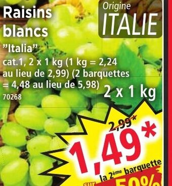 Norma Raisins Blancs offre