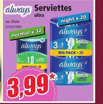Norma Always Serviettes offre