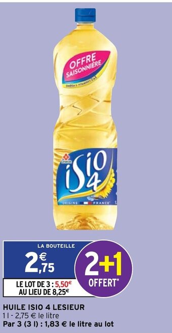 Intermarché Huile Isio 4 Lesieur offre