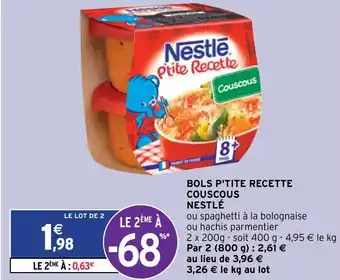 Intermarché Bols P'Tite Recette Couscous offre