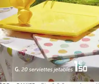 Gifi 20 serviettes jetables offre