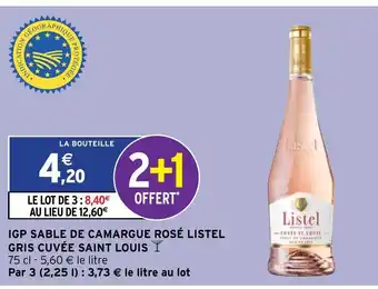 Intermarché Igp Sable De Camargue Rosé Listel offre