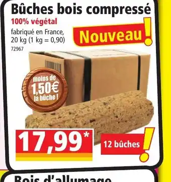 Bûches Bois Compressé