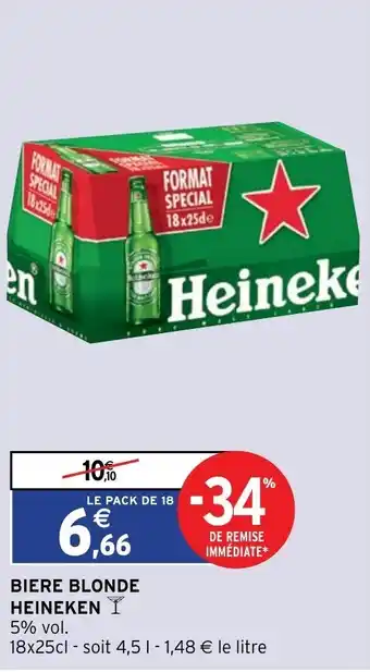 Intermarché Biere Blonde Heineken offre