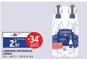 Intermarché Limonade Artisanale Lorina offre