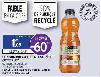 Intermarché Boisson Bio Au The Infuse Pêche offre
