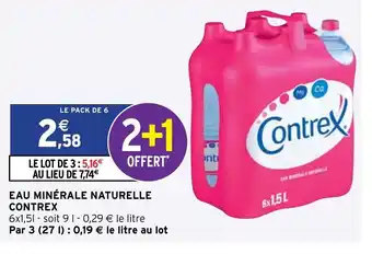 Intermarché Eau Minérale Naturelle Contrex offre