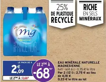 Intermarché Eau Minérale Naturelle Magnesienne offre
