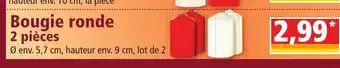 Norma Bougie Ronde 2 Pieces offre