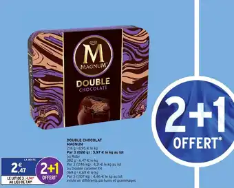 Intermarché Double chocolat magnum offre