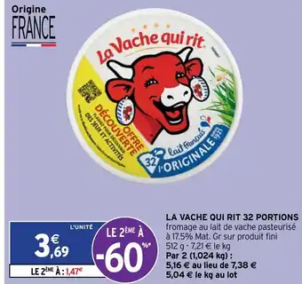 Intermarché La vache oui rit 32 Portions offre