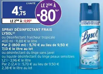 Spray désinfectant frais Lysol