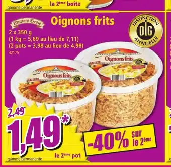 Norma Oignons Frits offre