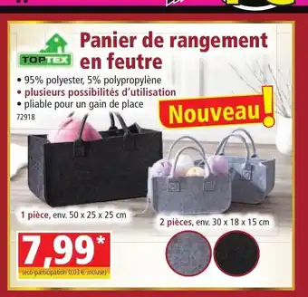 Norma Panier De Rangement En Feutre offre