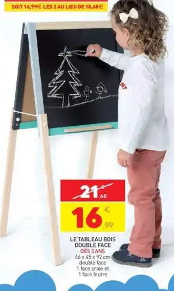 Stokomani Le Tableur Bois Double Face offre