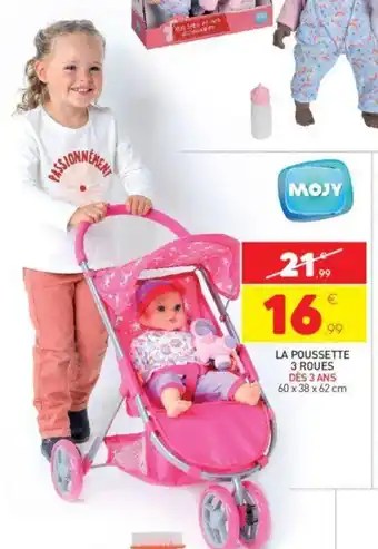 Stokomani La Poussette 3 Rouses offre