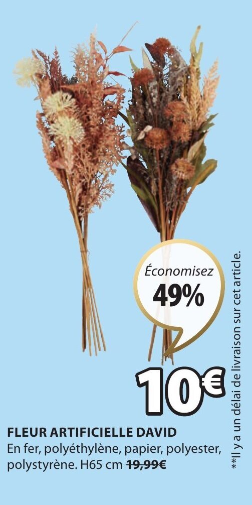 Promo Fleur Artificielle David chez JYSK