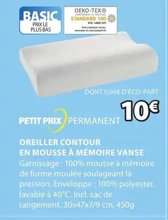 JYSK En Mousse A Memoire Vanse offre