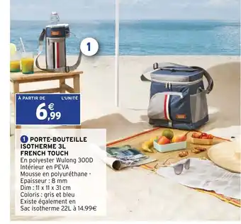 Intermarché Porte-Bouteille Isotherme 3L French Touch offre