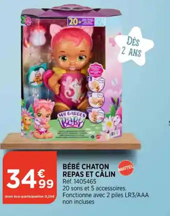 Bi1 Bebe Chaton Repas Et Calin offre