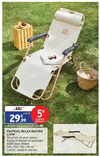 Fauteuil Relax Natura Livin'