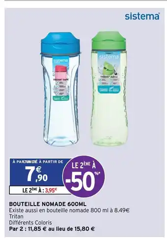 Intermarché Bouteille Nomade 600ML offre