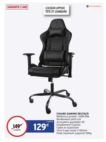 Chaise Gaming Deltoco