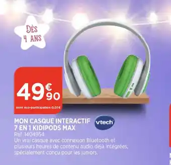 Mon Casque Interactif 7 en 1 Kidipods Max