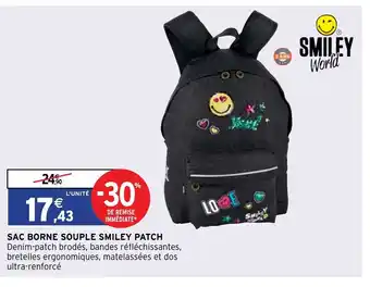 Intermarché Sac Borne Souple Smiley Patch offre
