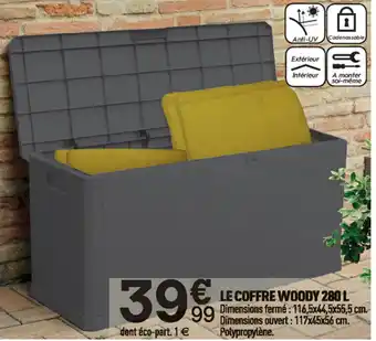 Centrakor Le Coffre Woody 280 L offre