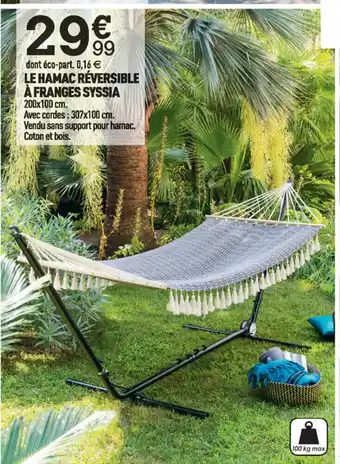 Centrakor Le Hamac Réversible à Franges Syssia offre
