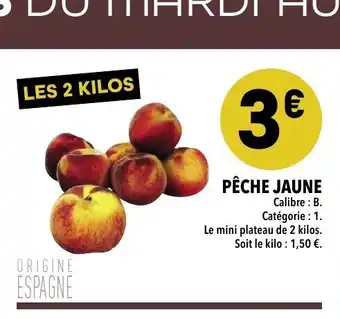 Supeco Pêche jaune offre