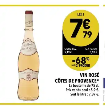 Supeco Vin Rosé Côtes De Provence* offre