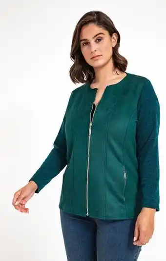 Gilet bi-matière zippé