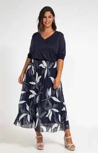 Jupe plissée imprimé fleur