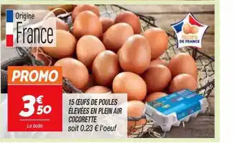 Netto 15 oeufs de poules élevées en plein air cocorette offre