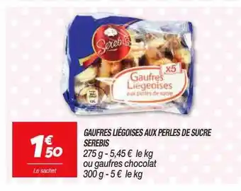 Netto Gaufres liégeoises aux perles de sucre serebis offre