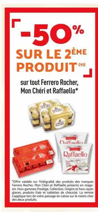 Netto Ferrero rocher, mon chéri et raffaello offre