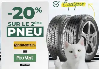 Feu Vert Continental / feu vert -20% sur le 2ème pneu continental été ou feu vert 4 saisons offre