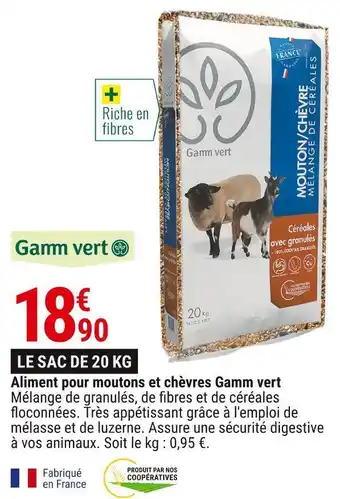 Gamm vert Gamm vert aliment pour moutons et chèvres offre