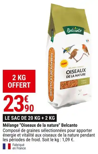 Gamm vert Belcanto mélange "oiseaux de la nature" offre